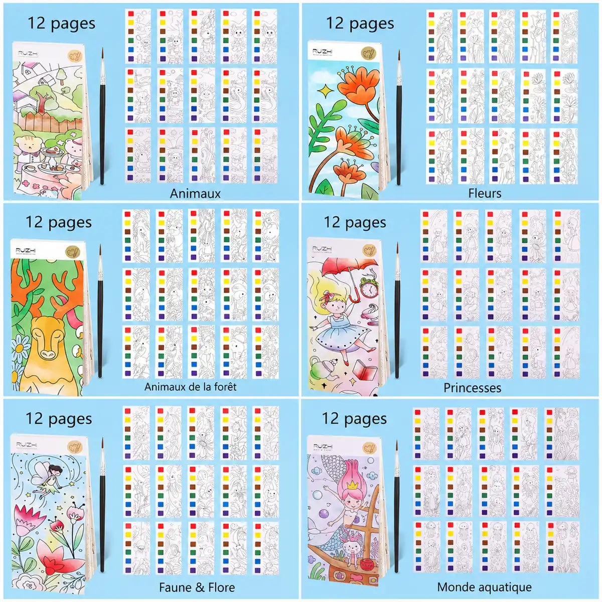 Livre d’activités aquarelle