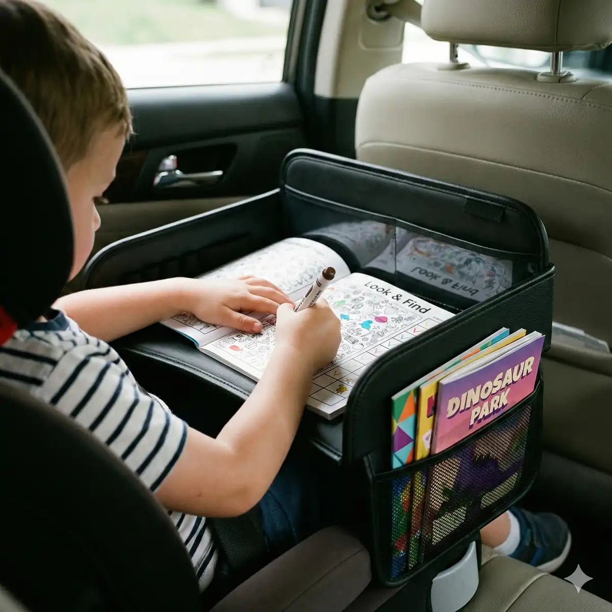 Table d’activités pour siège enfant en voiture